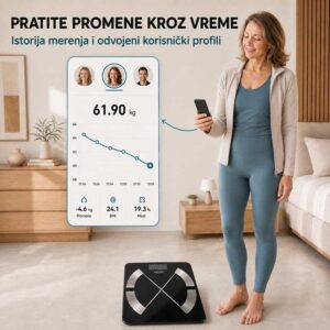 Istorija merenja i odvojeni korisnički profili u aplikaciji pametne vage