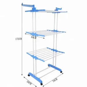 Stalak za veš sa prikazanim dimenzijama