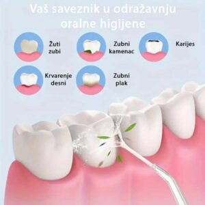 oralni tuš za negu higijene protiv karijesa, žutih zubi, krvarenja desni, zubnog plaka i kamenca