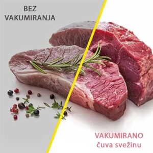 razlika u izgledu vakumirane i nevakumirane hrane