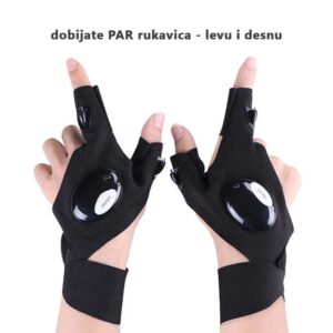 LED rukavice za rad u mraku – komplet leva i desna