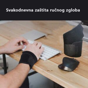 Steznik za ručni zglob tokom rada za računarom pruža svakodnevnu podršku i stabilnost zgloba
