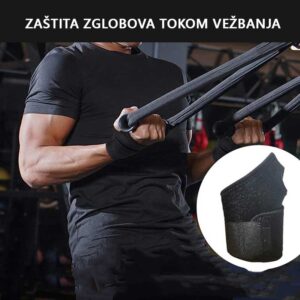 Steznici za ručni zglob tokom vežbanja u teretani za dodatnu zaštitu i stabilnost zglobova