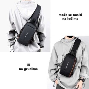 Vodootporna torbica sa zaštitnom bravom – nošenje na grudima ili leđima