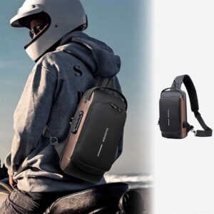 Vodootporna torbica sa zaštitnom bravom na leđima vozača motora