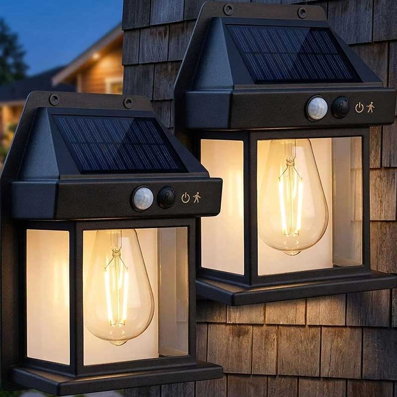 Solarne zidne lampe sa senzorom pokreta – set 2 komada za dvorište