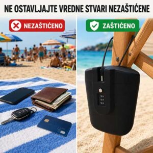 Sef za plažu za zaštitu telefona novčanika kartica i ključeva dok ste u vodi