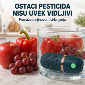 Aparat za pranje voća i povrća koji pomaže u uklanjanju ostataka pesticida