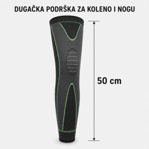 Dugački steznik za koleno dužine 50 cm obuhvata butinu, koleno i potkolenicu