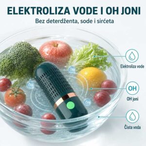 Pranje voća i povrća pomoću elektrolize vode i tehnologije OH jona
