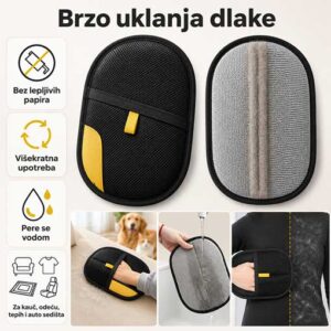 Rukavica za dlake kućnih ljubimaca bez lepljivih papira i dodatnih traka