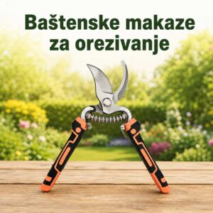 Baštenske makaze za orezivanje grana sa crno-narandžastim ručkama