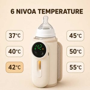 Grejač za flašice sa šest temperatura od 37°C do 55°C