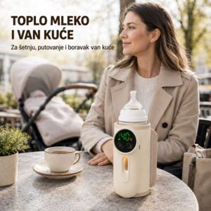 Punjivi grejač za mleko za bebe tokom šetnje i boravka van kuće