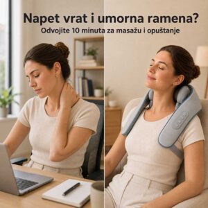 Masažer za opuštanje napetog vrata i umornih ramena nakon rada za računarom
