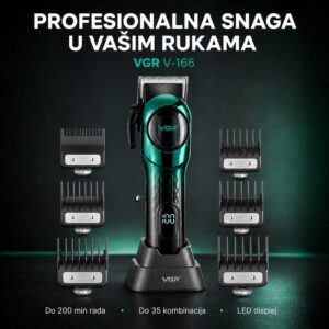 Mašinica za šišanje VGR V-166 na bazi sa šest nastavaka za različite dužine