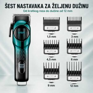 Šest nastavaka za mašinicu VGR V-166 u dužinama 1,5, 3, 4,5, 6, 9 i 12 mm