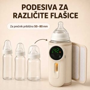 Podesiva futrola grejača za flašice prečnika od približno 50 do 80 mm
