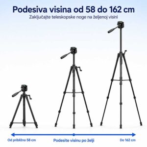 Tripod stativ sa podesivom visinom od 58 do 162 cm