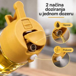 Gornji deo dozera sa posebnim otvorima za sipanje i raspršivanje ulja
