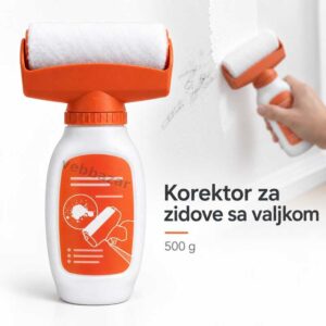 Korektor za zidove sa valjkom i belom masom od 500 g