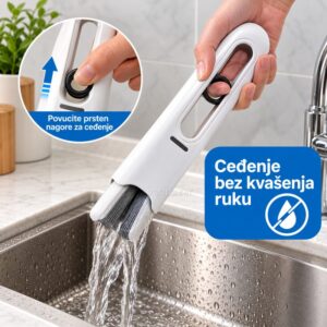 Mini mop sa mehanizmom za ceđenje bez kvašenja ruku iznad sudopere