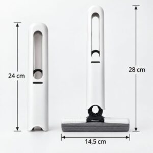 Dimenzije mini mopa: 24 cm sklopljen, 28 cm rasklopljen i širina glave 14,5 cm