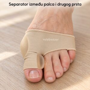 Silikonski separator između palca i drugog prsta na elastičnoj navlaci