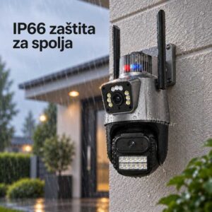 Spoljna WiFi kamera sa IP66 zaštitom prikazana na kiši