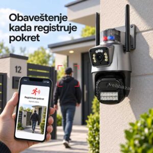 WiFi kamera sa detekcijom pokreta i obaveštenjem na telefonu