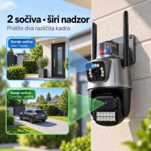 WiFi kamera sa 2 sočiva za praćenje dva različita kadra